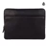 Burkely fekete zsebes bőr laptoptartó, 15,6"