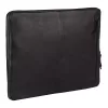 Burkely fekete zsebes bőr laptoptartó, 15,6"