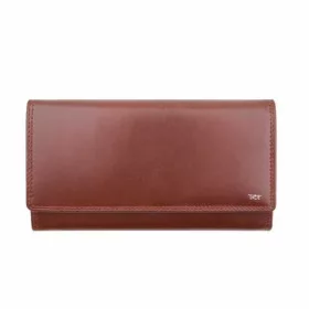   Riccardo Ferducci konyak női bőr pénztárca, RFID védelemmel 19 x 10 cm