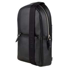   Burkely Suburb Seth fekete bőr hátizsák, tablet tartóval 35 x 21 cm 9,7"
