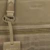 Burkely Croco Cassy, khaki női bőr hátizsák