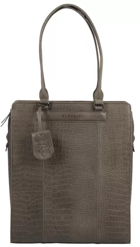 Burkely Casual Carly szürke válltáska, shopper laptoptartóval 14''