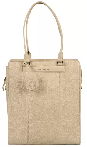 Burkely Casual Carly bézs válltáska, shopper laptoptartóval 14''