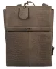 Burkely Casual Carly khaki színű bőr hátizsák, laptop tartóval 14"