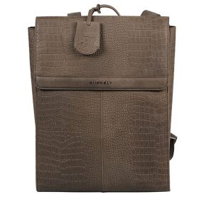   Burkely Casual Carly khaki színű bőr hátizsák, laptop tartóval 14"
