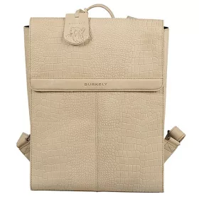   Burkely Casual Carly bézs színű bőr hátizsák, laptop tartóval 14"
