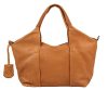 Burkely konyakbarna női bőr válltáska, tote bag, shopper 34 x 24 cm