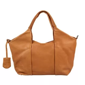   Burkely konyakbarna női bőr válltáska, tote bag, shopper 34 x 24 cm