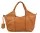 Burkely konyakbarna női bőr válltáska, tote bag, shopper 34 x 24 cm