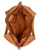 Burkely konyakbarna női bőr válltáska, tote bag, shopper 34 x 24 cm