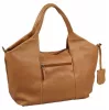 Burkely konyakbarna női bőr válltáska, tote bag, shopper 34 x 24 cm
