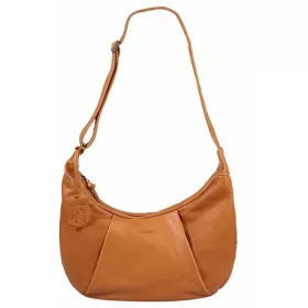   Burkely Just Jolie nagyméretű konyakbarna női bőr válltáska 45 x 28 cm