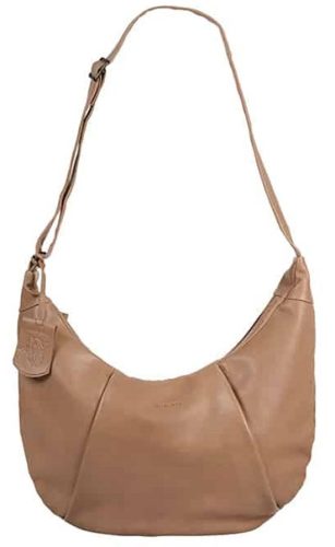 Burkely Just Jolie nagyméretű taupe női bőr válltáska 45 x 28 cm