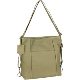   Burkely Just Jolie khaki női bőr kombinálható válltáska, hátizsák 15" laptoptartóval