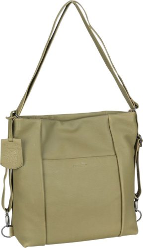 Burkely Just Jolie khaki női bőr kombinálható válltáska, hátizsák 15" laptoptartóval
