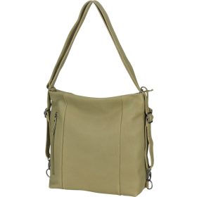   Burkely Just Jolie khaki női bőr kombinálható válltáska, hátizsák 15" laptoptartóval