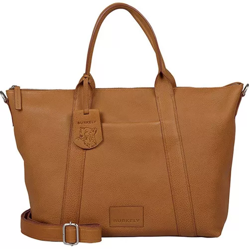Burkely Soft Skylar konyak, női bőr válltáska, laptoptáska 15,6"