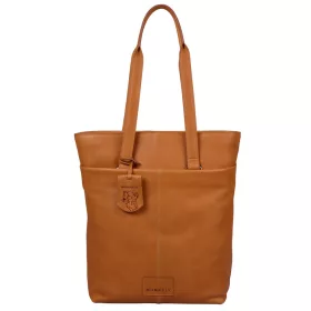   Burkely SOFT SKYLAR női bőr konyak színű hátizsák, shopper, laptoptáska 14"