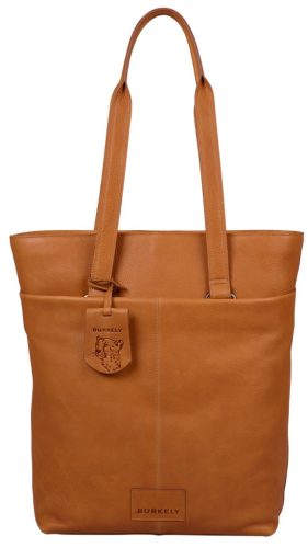 Burkely SOFT SKYLAR női bőr konyak színű hátizsák, shopper, laptoptáska 14"