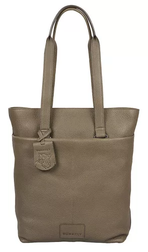 Burkely SOFT SKYLAR női bőr taupe színű hátizsák, shopper, laptoptáska 14"