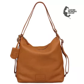   Burkely Soft Skylar konyak színű női bőr válltáska, hátizsák 31 × 31 cm