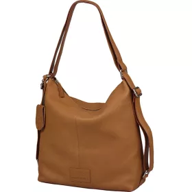   Burkely Soft Skylar konyak színű női bőr válltáska, hátizsák 31 × 31 cm