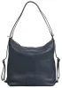 Burkely Soft Skylar sötétkék női bőr válltáska, hátizsák 31 × 31 cm