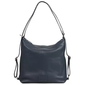  Burkely Soft Skylar sötétkék női bőr válltáska, hátizsák 31 × 31 cm