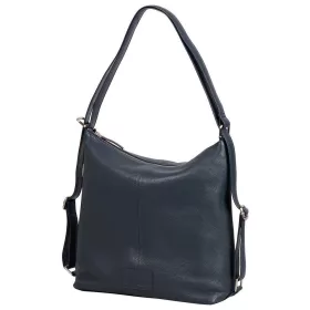   Burkely Soft Skylar sötétkék női bőr válltáska, hátizsák 31 × 31 cm