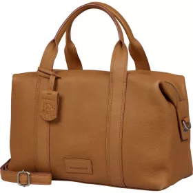   Burkely Soft Skylar konyakbarna női bőr kézitáska, válltáska 34 x 19 cm