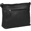 Burkely Soft Skylar fekete színű női bőr oldaltáska, crossbody