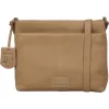Burkely Soft Skylar mogyoróbarna színű női bőr oldaltáska, crossbody