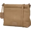 Burkely Soft Skylar mogyoróbarna színű női bőr oldaltáska, crossbody