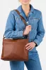 Burkely Soft Skylar gesztenyebarna női bőr oldaltáska, crossbody 31 x 26 x 10,5 cm