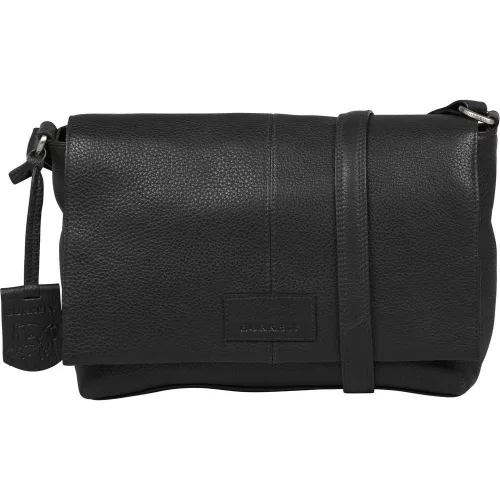 Burkely Soft Skylar fekete női bőr oldaltáska, crossbody 24 x 19,5 x 12 cm