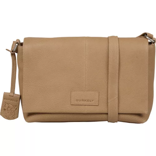Burkely Soft Skylar világosbarna női bőr oldaltáska, crossbody 24 x 19,5 x 12 cm