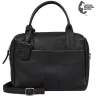 Burkely Soft Skylar fekete női bőr kézitáska, vállpánttal 24 x 21 x 10 cm