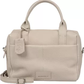   Burkely Soft Skylar szürke bőr kézitáska, válltáska 24 × 21 cm