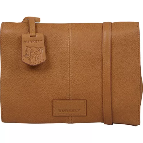 Burkely Soft Skylar konyakbbarna bőr oldaltáska, crossbody 23 x 17 x 7 cm