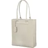 Burkely Casual Cayla törtfehér női bőr laptoptartós válltáska, shopper 14"