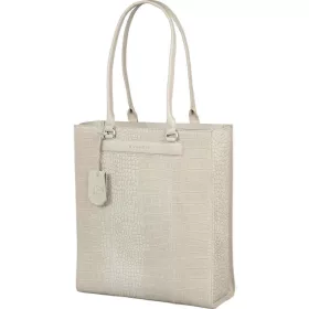   Burkely Casual Cayla törtfehér női bőr laptoptartós válltáska, shopper 14"