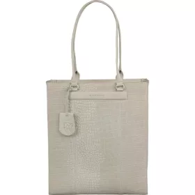   Burkely Casual Cayla törtfehér női bőr laptoptartós válltáska, shopper 14"