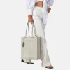 Burkely Casual Cayla törtfehér női bőr laptoptartós válltáska, shopper 14"