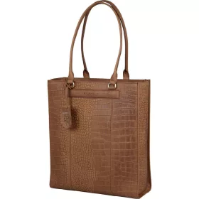   Burkely Casual Cayla konyak női bőr laptoptartós válltáska, shopper 14"