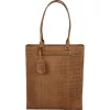 Burkely Casual Cayla konyak női bőr laptoptartós válltáska, shopper 14"