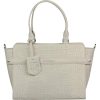 Burkely Casual Cayla törtfehér női bőr kézitáska 38 x 23 cm