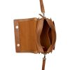 Burkely Casual Cayla konyakszín fedeles női bőr kézitáska, vállpánttal 25 x 19 cm