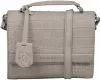 Burkely Casual Cayla világosszürke kisméretű női bőr kézitáska, vállpánttal 20 x 15 cm