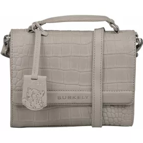  Burkely Casual Cayla világosszürke kisméretű női bőr kézitáska, vállpánttal 20 x 15 cm
