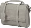 Burkely Casual Cayla világosszürke kisméretű női bőr kézitáska, vállpánttal 20 x 15 cm